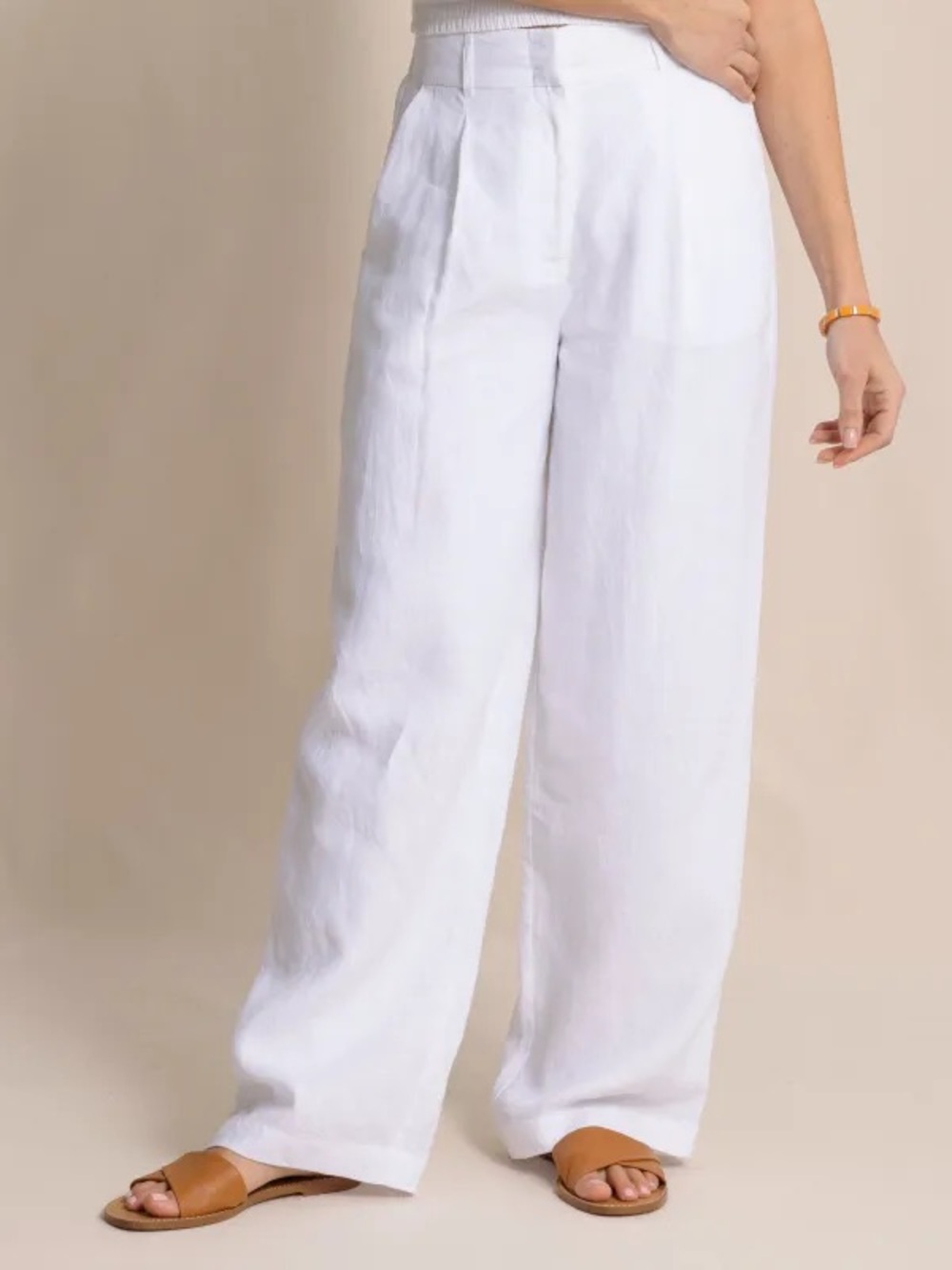 NWOT Southern Tide Rosalee Linen Pants - Classic White